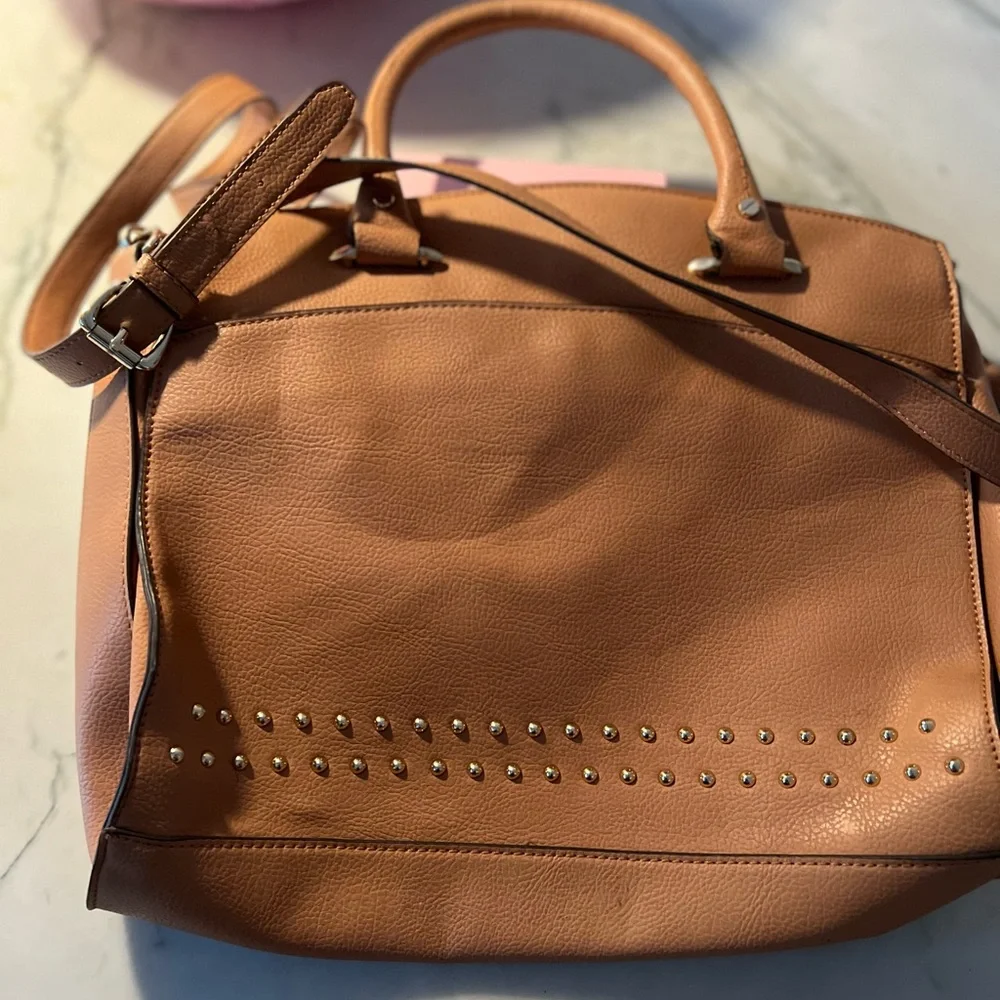 Jennifer Lopez Tan/brown Satchel/purse Studded
